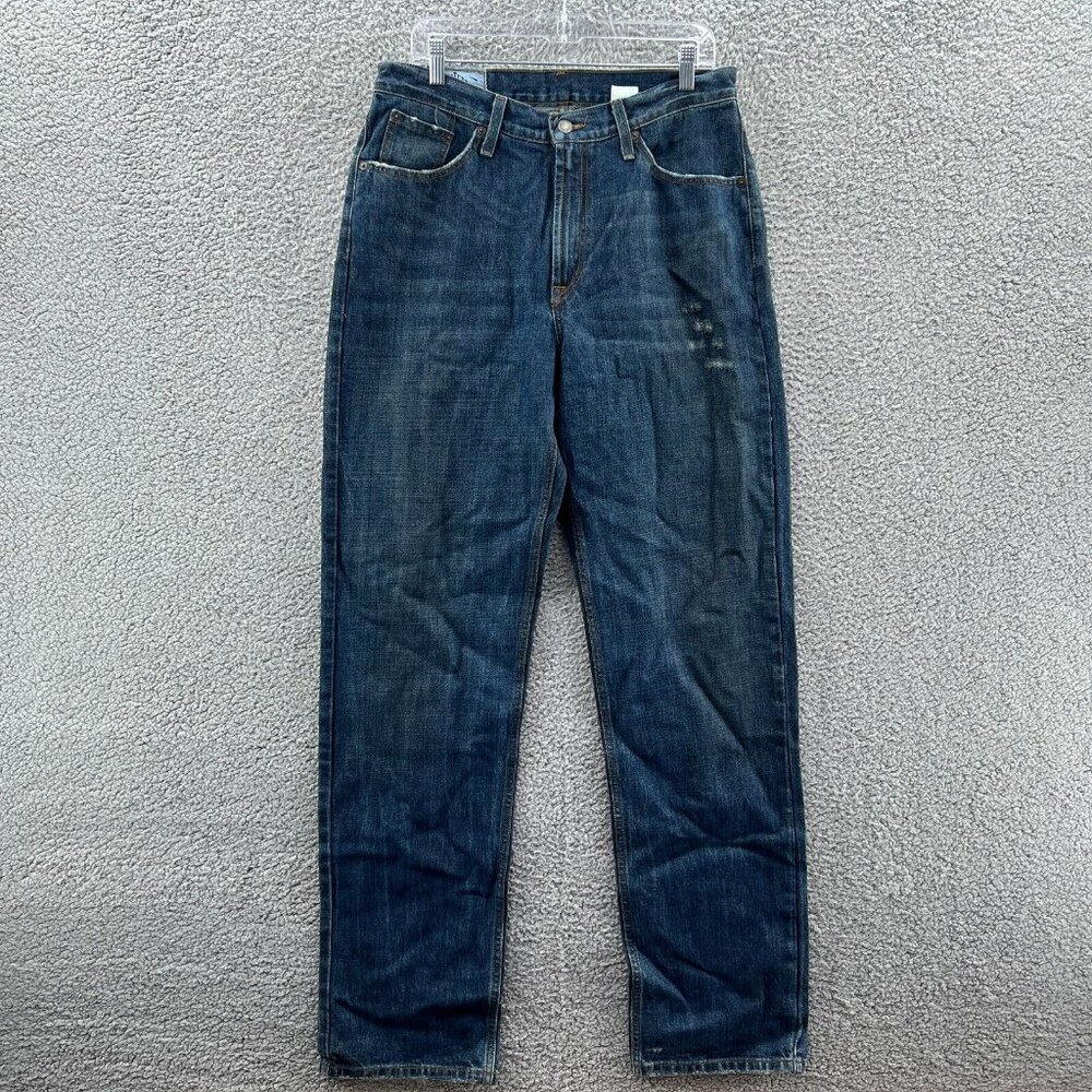 Stetson Jeans Mens 33 X 36 Blue 1520 Standard Straight Leg Distressed Denim West